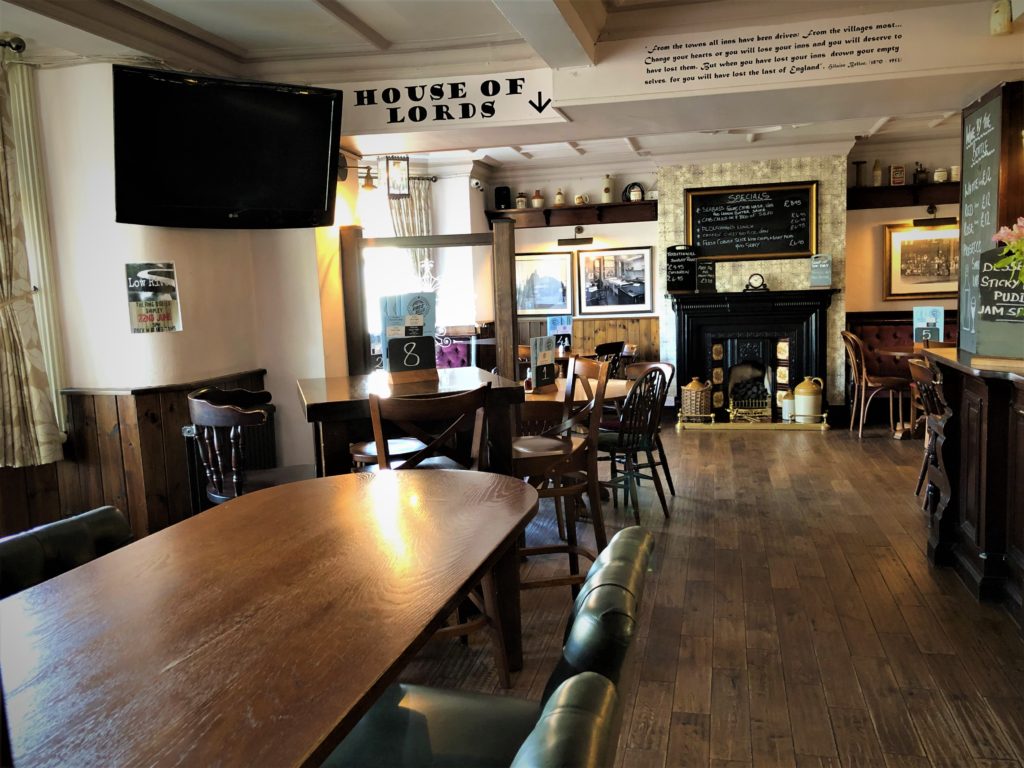 Ring O' Bells Shipley historic pub bar and dining tables